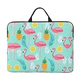 Flamingo - Maletín para portátil de 35.6 cm, con asa de transporte y bolsillo para accesorios