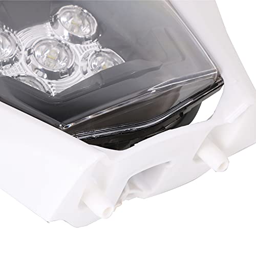 JFG RACING Plaque Phare Avant Universel Moto,Plaque Phare Feux Avant-Blanc – vue 5