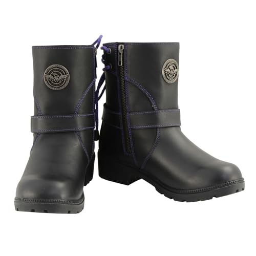 Image of Milwaukee Leather Women's Premium Leather Motorcycle Harness Boots Collection MBL - 6.5