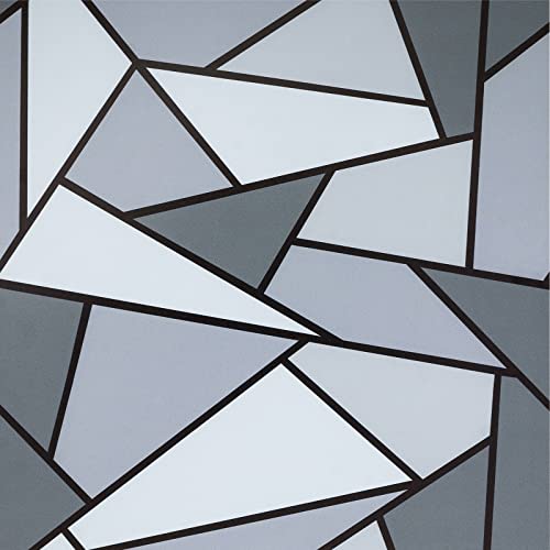 Abyssaly Klebefolie Möbel Geometrische Tapete 44cm X 200cm Selbstklebende Möbelfolie PVC wasserdicht für Wand Möbel Küche Schränke Dekorfolie Cover