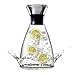 Unknow Verre à Eau Carafe avec Couvercle en Acier Inoxydable, Verre 1000ml Pichet Eau Chaleur Bouteille Verre résistant à l'eau Jug pour l'eau, Lait, jus, thé glacé