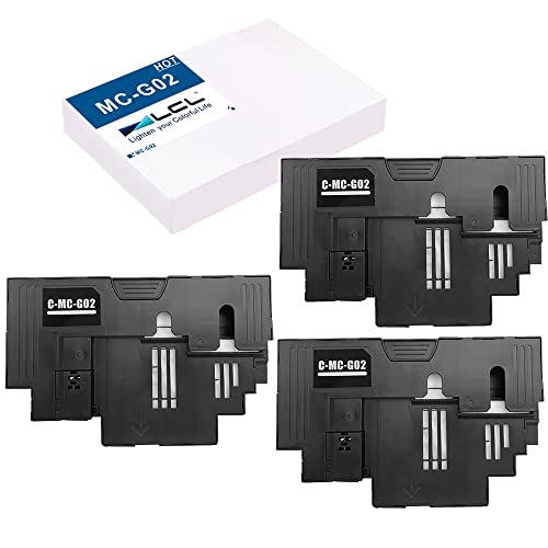 LCL MC-G02 Wartungsbox 3 Schwarz Ersatz für Canon PIXMA G3560 G3520 G2560 G2520 G1520 G3460 G3420 G2460 G2420 G1420 G650 G640 G550 G540