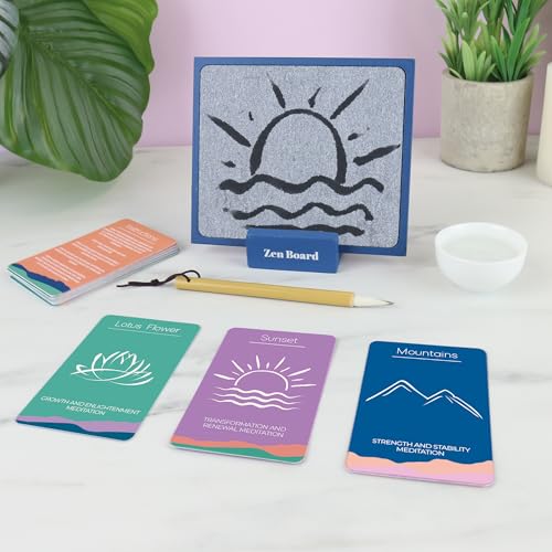 Gift Republic Zen Board Mindfulness Water Painting Set Wooden Painting Board, Stand, Ceramic Bowl, Brush & 20 Mindfulness Cards Stress Relief Self-Care Gift for Relaxation & Wellness - Image 6