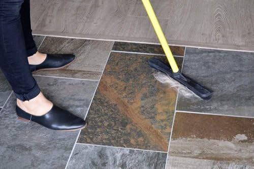 Image of FURemover Pet Hair Removal Rubber Broom, 58 inch Telescopic Handle with Cloth
