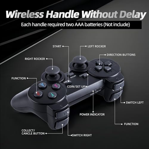 Uoiunsa M8 Wireless Retro Game Console, Plug And Play Video Game Stick, Nostalgia Stick Game, 9 Emulators thumb #1