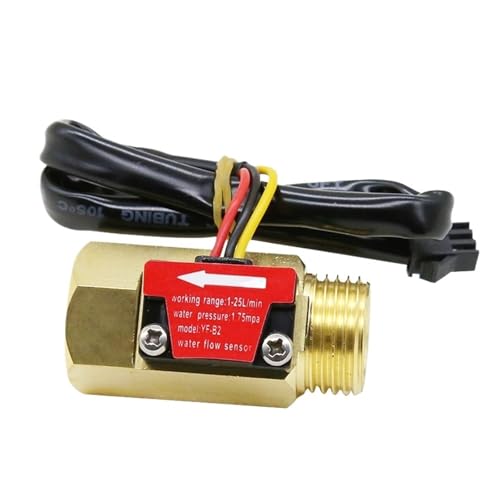 Capteur de débit d'eau en laiton G1/2 pour douche et jardinage
