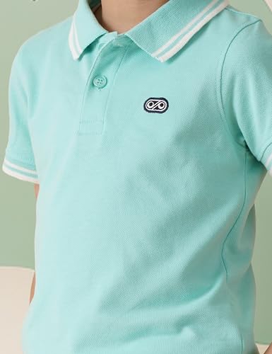 Image of Amazon Brand - Symbol Boys Cotton Rich Solid Polo Tshirt | Collar Tshirts | Half Sleeves | Plain-Regular Fit