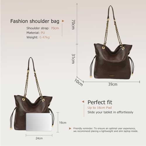 Bolso de mano con cordón CORIOS para mujer de cuero PU miniatura 3