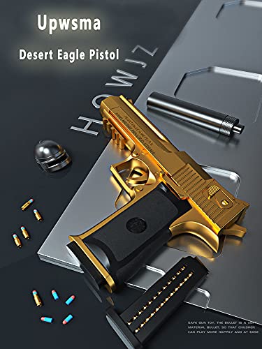 Toy Gun With Soft Bullets, Gift For Kids ( Gold Medium #TOP2