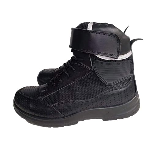 Yummsion Botas Moto Adventure,Botas De Motocross,Zapatos para Motociclistas Antideslizante,ProteccióN Antidesgaste Y contra Impactos,Adecuado para Andar En Motocicleta Y Actividades