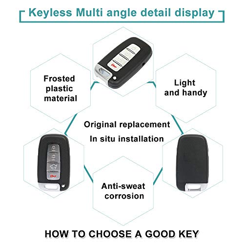 Selead 124990-5243-1417504541 Keyless Entry Remote Control Car Key Fob Keyless Entry Remote Fit For Hyundai For Kia Azera Equus Genesis Sonata 2011-2015 Antitheft Keyless Entry Systems Pcf7952 4 Buttons 1Pc Us Stock thumb #3
