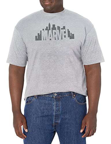Marvel Logo Skyline T-Shirt Homme fini les hauts ternes avec ce style graphique