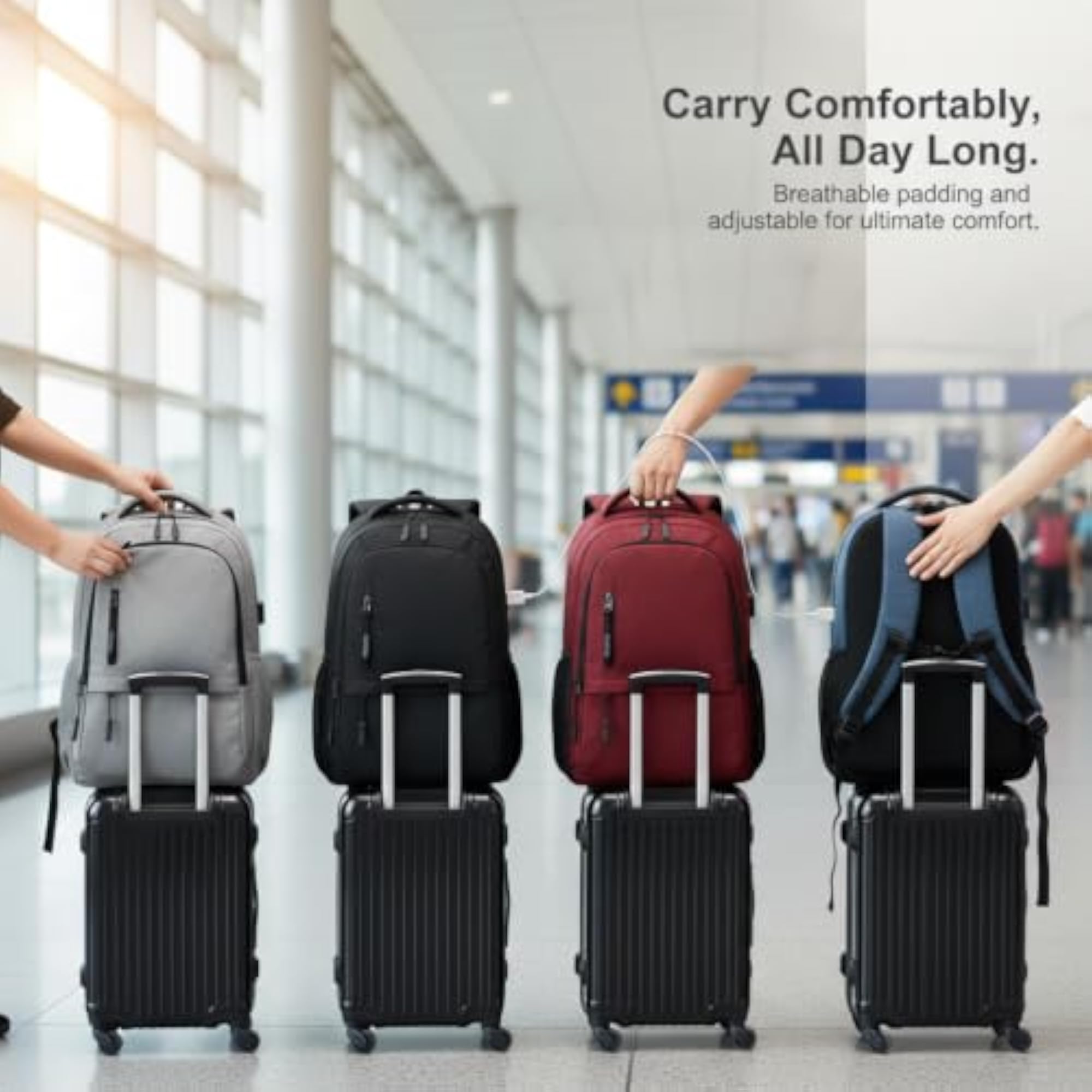 Men's Nylon Laptop Backpack 16 Inch Business Travel