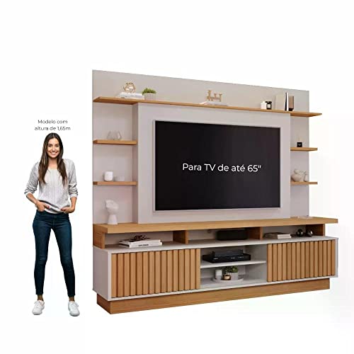 Estante Home para Tv até 65 Polegadas Ripado 2 Portas Ravena Yescasa