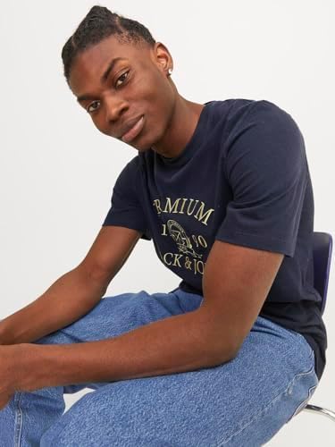 JACK & JONES Erkek JPRBLUDAVE TEE SG Tişört, Seaborne, S EU - Görsel 7