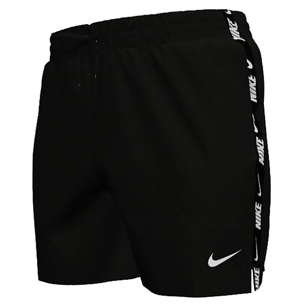Nike Nike Swim Breaker Logo Tape 5" Volley Short Black Swim Trunks Unisex - Adulto