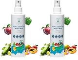 Natürlicher Obstreiniger Spray für Obst und Gemüse, frei von Phosphaten, Gemüsereiniger aus...