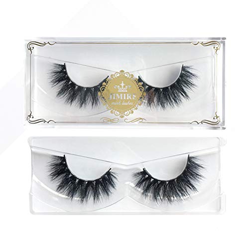 JIMIRE 3D Mink Lashes Dramatic Volume Lashes 100% Siberian Mink Fur Eyelashes 1 Pair