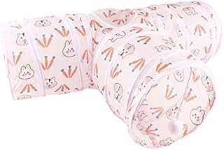 Rabbit Tunnel Rabbit Toys Rabbit Tunnels and Hideout Collapsible 3 Way Tunnel for Rabbits Activity Tunnels Crinkle Tunnel Tube for Bunny Guinea Pigs Kitty