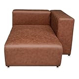 [en.casa] Sofa-Modul Suldal Longchair mit Armlehne rechts Recamiere...