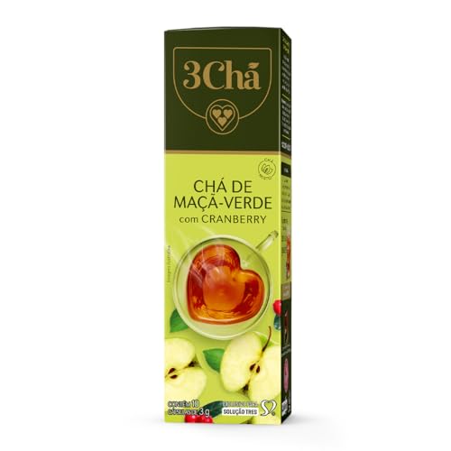3 Corações Cápsula Chá de Maçã Verde Com Cranberry TRES - 10 unidades