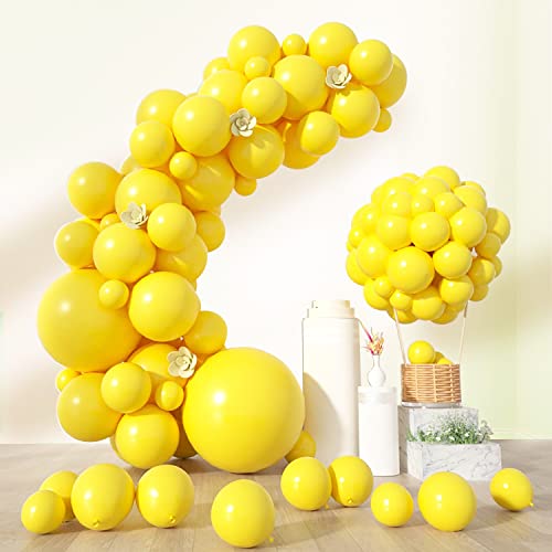 Image of Party Propz Yellow Balloons for Decoration - Pack of 50 Pcs Yellow Metallic Balloons For Decorations | yellow Birthday Decorations Items | Balloon Decoration Kit (Latex)