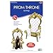 Beistle 3-D White and Gold Throne Stand-Up Prop, Large Cardboard Chair Party Cutout Decoration for Proms, School Dances, Birthdays, Quinceañeras and Milestone Celebrations, 7’ 1.75” x 3’ 9.25”
