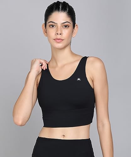 Image of Kobo Medium Impact Slip on Everyday Sports Bra for Women - Lightly-Padded, Non-Wired & High Coverage | Lined Cups with Removable Inserts (Imported)