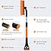 BFONS Ice Scrapers for Car Windshield, 2-in-1 Snow Scraper and Snow Brush for Car SUV Truck, Car Ice Windshield Scraper for Ice and Snow with 360° Pivoting Brush and Ergonomic Foam Grip Orange