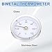 MECCANIXITY Bimetal Thermometer with Springs & 2.5in Dial, 0-120°C Temperature Range, Pipe Thermometer with Shatterproof Glass Lens - Industrial Grade