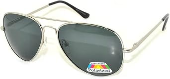 OWL Classic Aviator Style Polarized Lens Sunglasses Metal Frame Spring Hinge