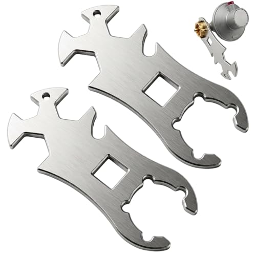 2 Stück gasflaschenschlüssel Gasflasche 5 kg und 11 kg Werkzeug Robustes Design für Haushalt und Campingliebhaber Rostfrei und Langlebig