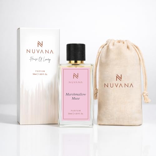 Image of Marshmallow Muse Parfum for Women | Sweet Gourmand Vanilla Fragrance | Long Lasting Luxury Perfume | Premium Floral Fruity Scent for Daily Wear, Date Nights & Special Occasions | 50ml