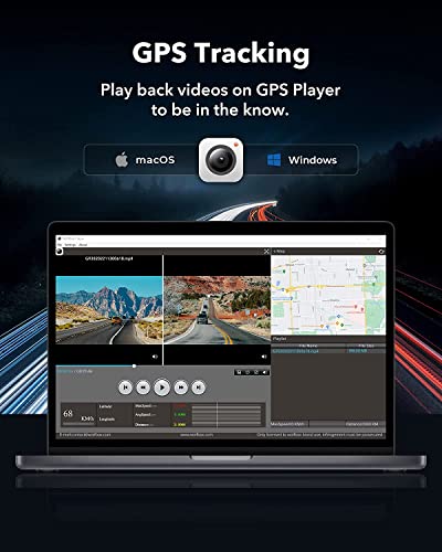 Image of WOLFBOX G930 4K 10 inch Rear View Mirror Camera, Dash Cam Front and Rear for Car with 32GB Card, Touch Screen Smart Rear View Mirror Backup Camera, Parking Monitor, Reverse Assist, GPS, Support 256GB Max