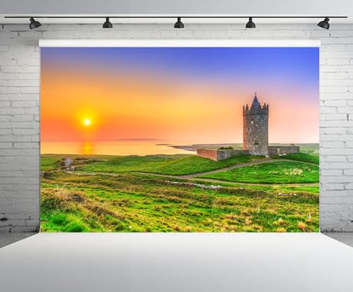 Fondo Fotográfico Irlanda Castillo Dunagle 7x5 pies miniatura 2
