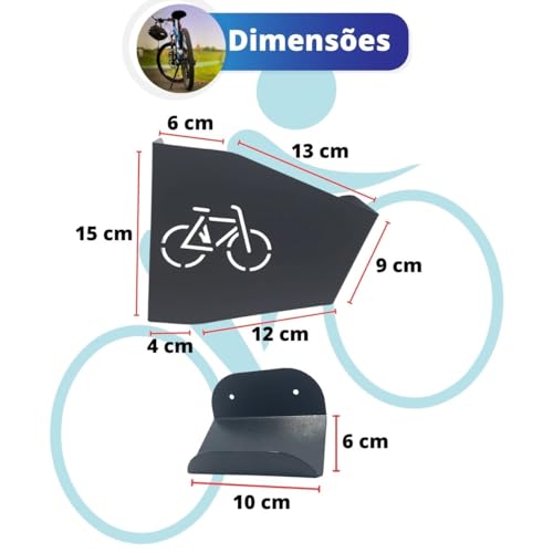 Suporte Para Bicicleta Parede Horizontal Bike Mtb Ou Speed Bike Preto