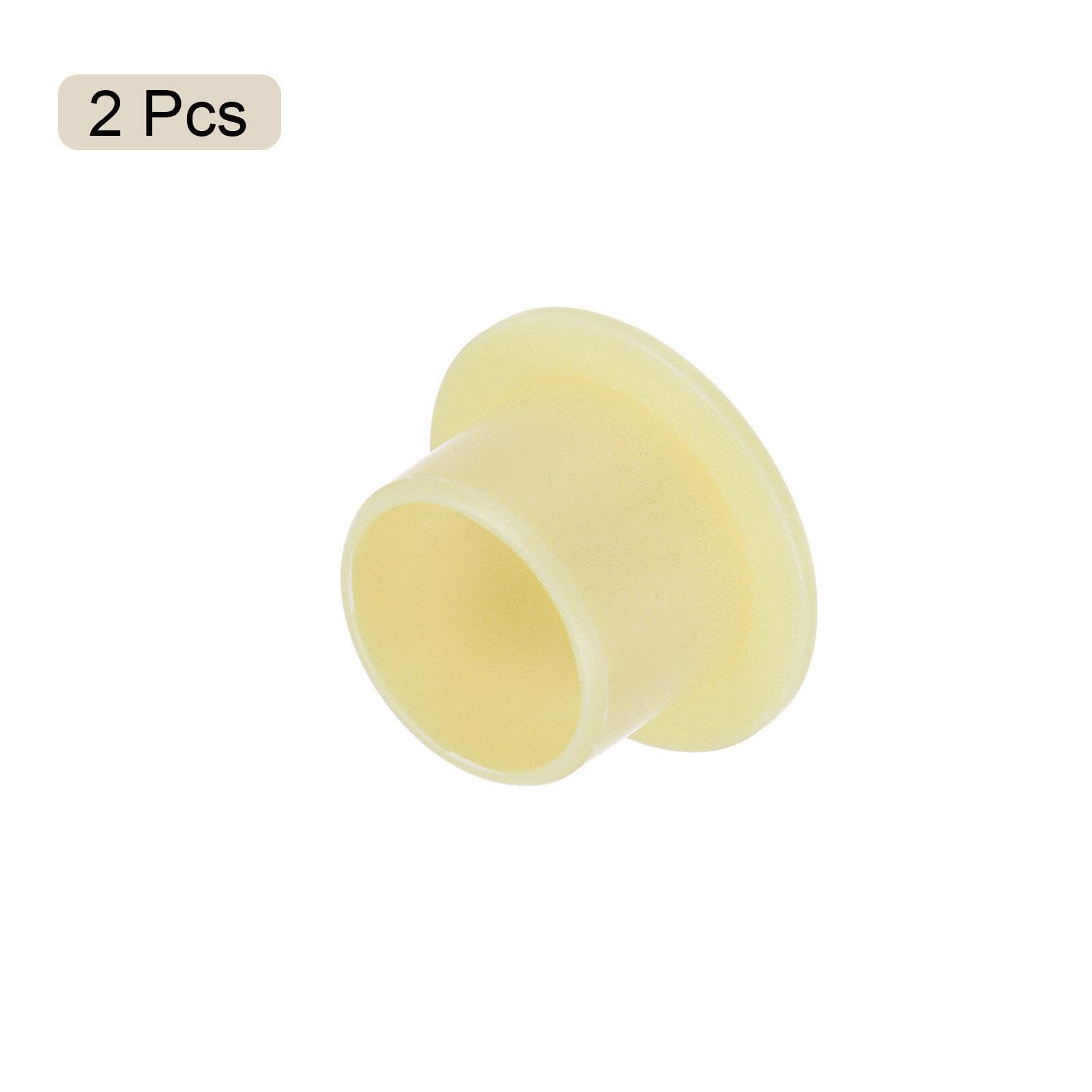 Tool Parts and Accessories Flanged Sleeve Bearings 12mmx14mmx11mm POM Wrapped Oilless Bushings Yellow 2pcs (#CN-140824-04645)