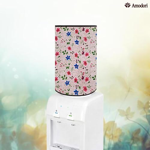Image of Multicolor 20 Litre Water Dispenser Bottle Cover | Waterproof & Dustproof PVC Fabric | Reusable Protective Cover for 20L Water Can (floral-24)