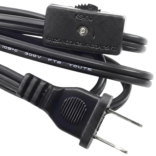 SPT-2 Lamp Cord with Inline Switch and Plug – 6ft