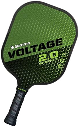 GAMMA Sports 2.0 Pickleball Paddle: Mens and Womens Textured Graphite Face Pickle-Ball Racquet - Indoor and Outdoor Racket: Voltage Green, ~7.6 oz