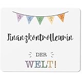 JUNIWORDS Mauspad Mousepad, Beste Finanzkontrolleurin der Welt (5699027)