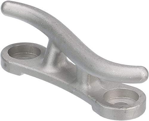 MarineNow Cast Aluminum S Dock Cleat 10", 12" or 15" Pack Size 1, 2, 4, 6 and 10 Corrosion Resistant (12", 02-Pack)