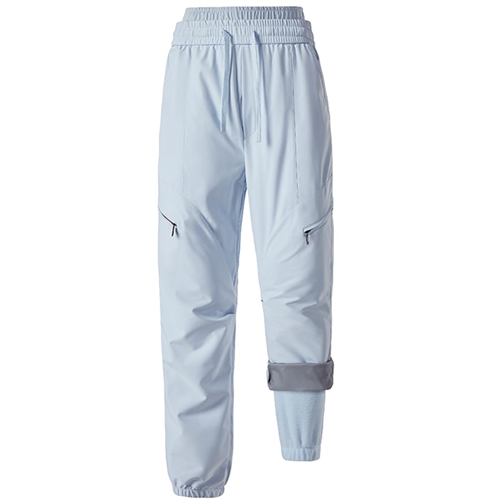 Unisex Outdoor Basic Pants 3 in 1 Pantalón de Softshell Impermeable al Agua y Viento Ligero Secado Rápido con Pantalón de Fleece Desmontable Calientes para Esquí, Senderismo, Pesca, Caza