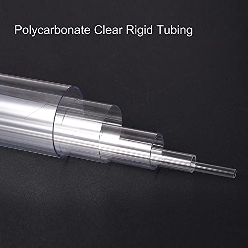 Image of uxcell Rigid Round Clear Tubing 37.6mm(1.48'') ID x 40mm(1.57'') OD x 1.64Ft Length Plastic Tube