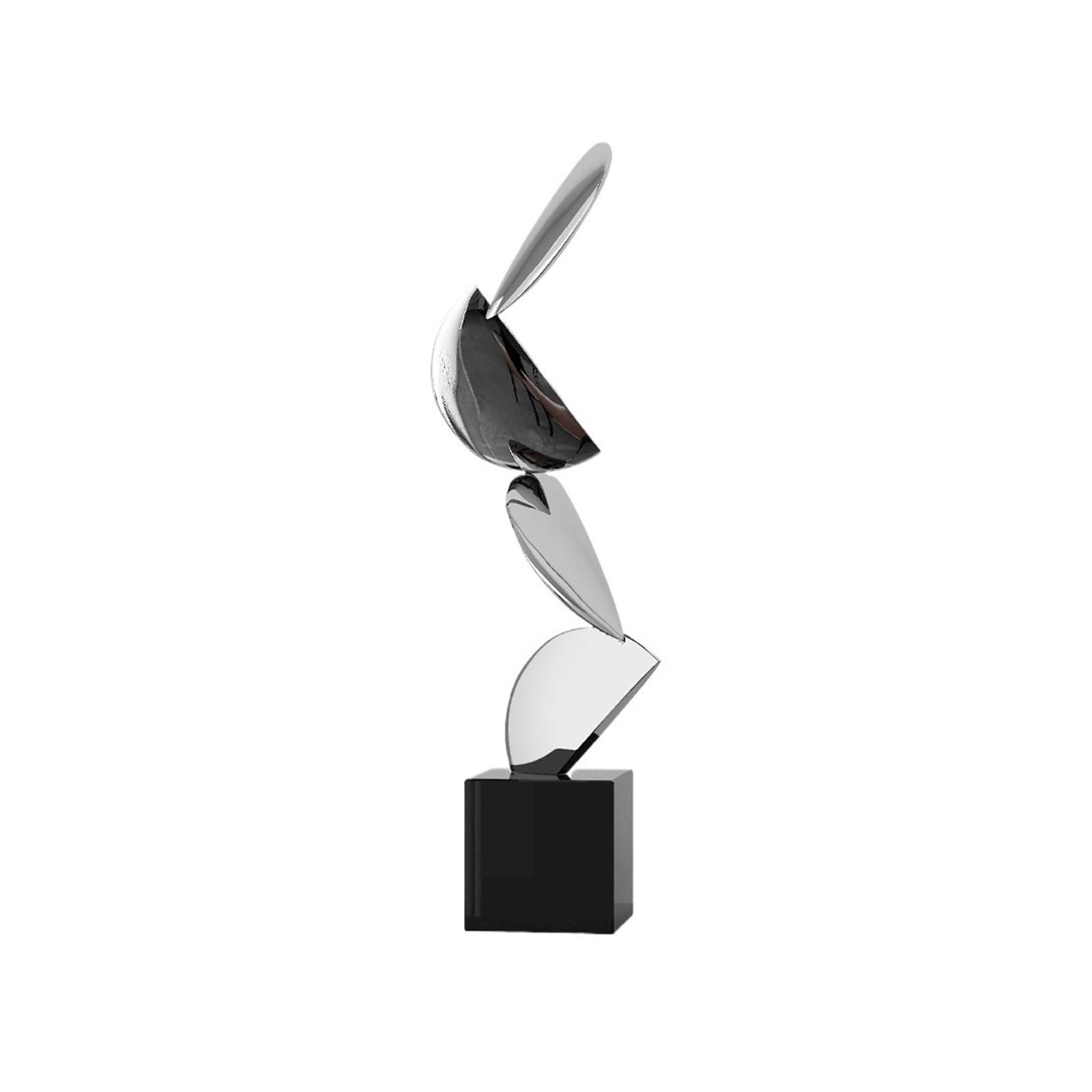 Xumh2024-3 Home Desktop Accessories Minimalist Modern Leaf Geometric Abstract Stainless Steel Decorative Desktop Sculpture