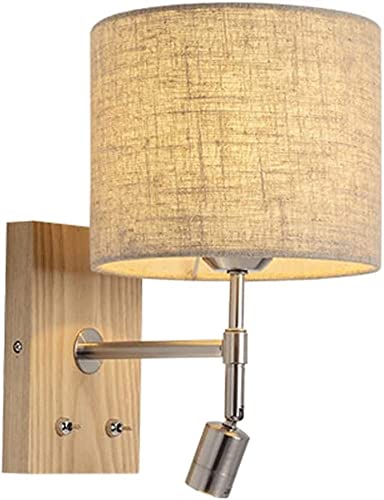 Luz de pared minimalista led con pantalla textil para pasillos y salones