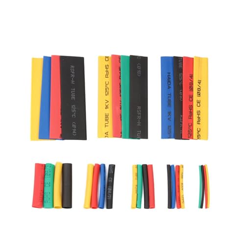2: 1 Wärmeschreinrohr -Kit 164pcs - Sortierter elektrischer Drahtwickrohr Set | Multi -Size -Isolationshülsen, 5 Farbdauerkabelabdeckungskit für Automobil -Marine - -Reparaturprojekte