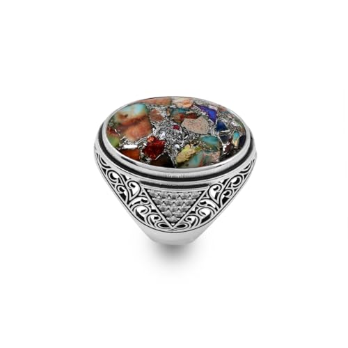 Bague en argent sterling turquoise durable qui ne verdit jamais