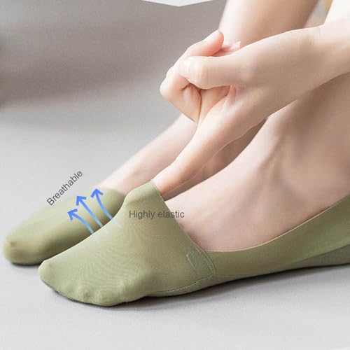 No Show Socks Womens, Non Slip Bottom Ultra Low Cut Liners for Flats Hidden Invisible Boat 6 Pairs2