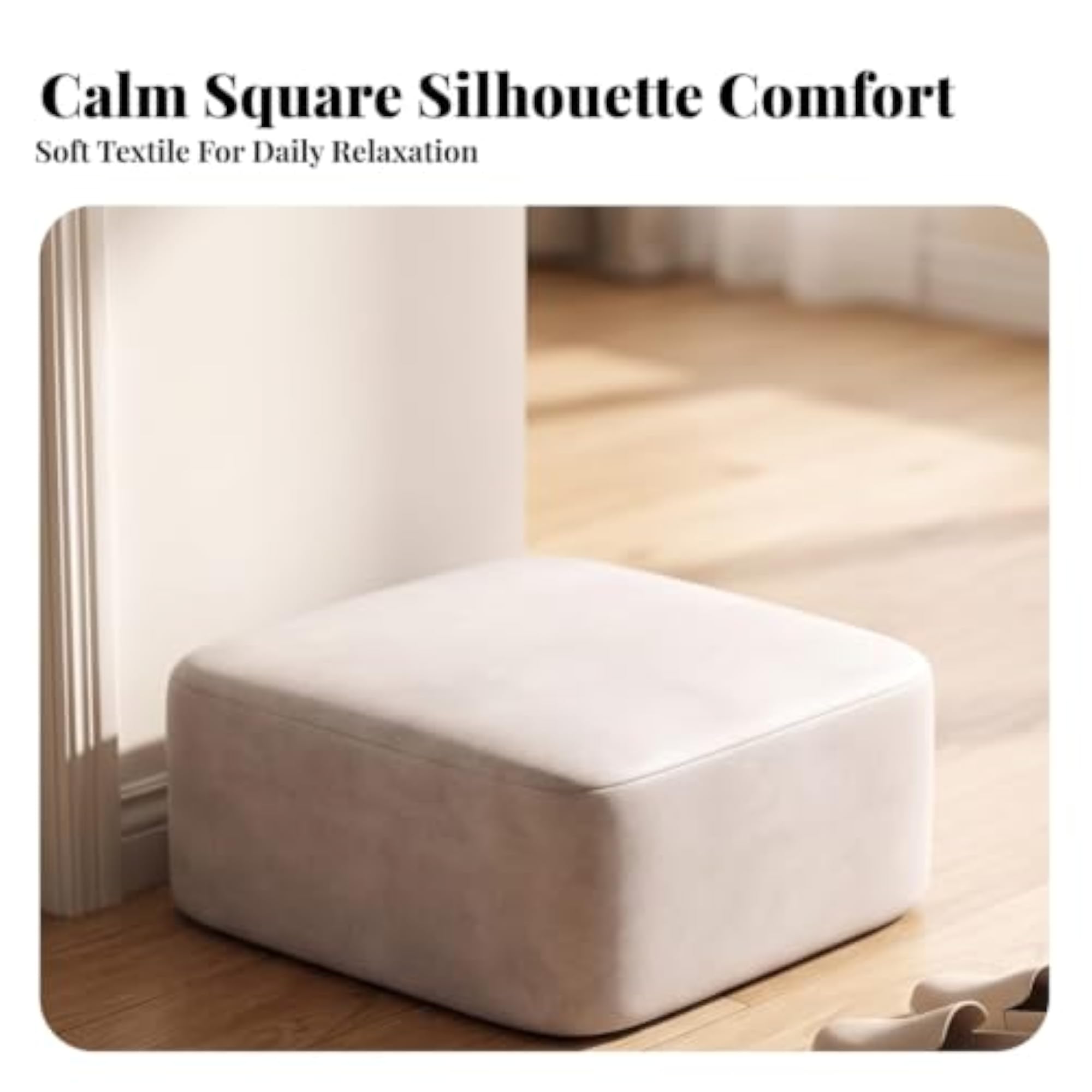 Compact Floor Stool Low-Sitting Padded Floor Cushion